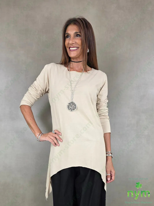 tshirt cotone sorriso fondo - U / SABBIA / AI26 - TSHIRT