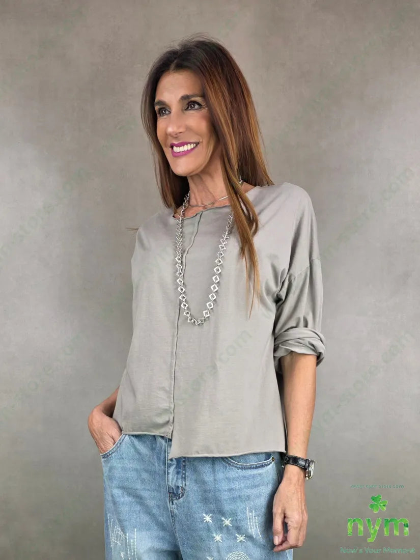 tshirt cucitura centrale tessuto jersey 100co U / FANGO C. / PE26 TSHIRT