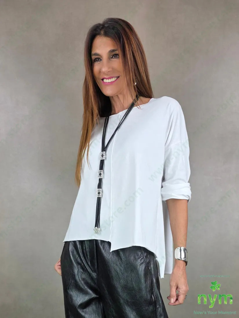 tshirt cucitura centrale tessuto jersey 100co U / BIANCO / PE26 TSHIRT