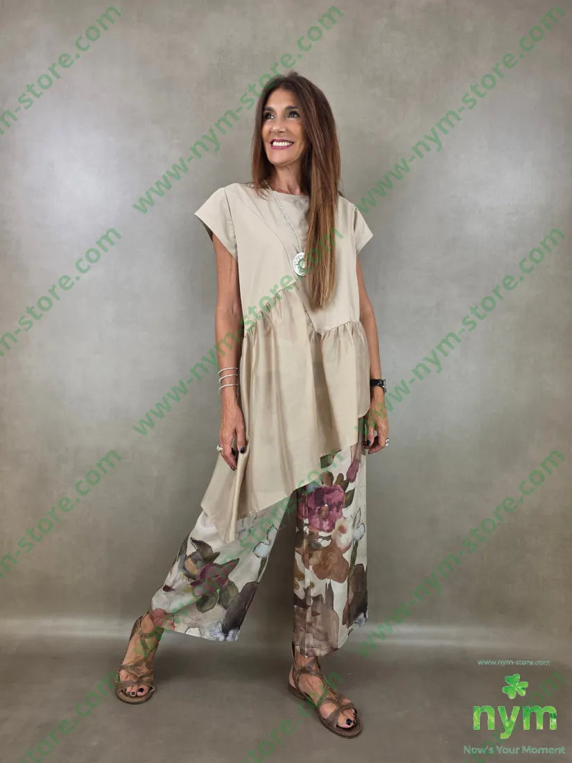 tshirt doppio tessuto con balza 95co5ea - TSHIRT