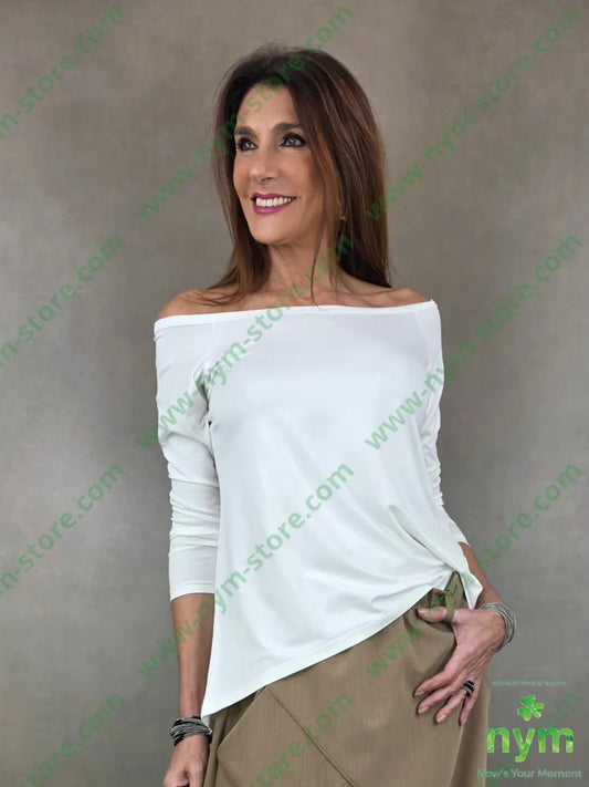 tshirt echancre a barca m34 94vi6ea U / PANNA / PE26 TSHIRT