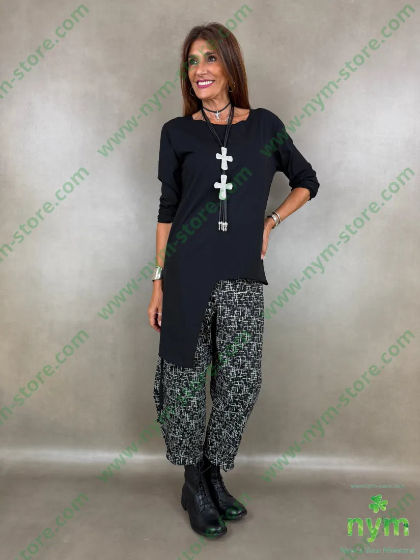 tshirt in cotone fondo asimmetrico - TSHIRT