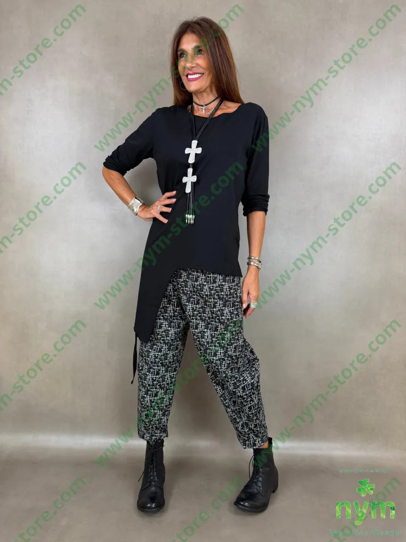 tshirt in cotone fondo asimmetrico - TSHIRT