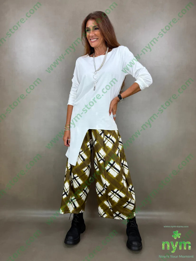 tshirt in cotone fondo asimmetrico - TSHIRT
