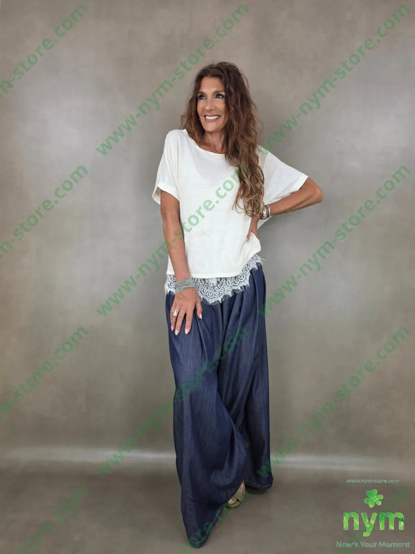 tshirt lino manica kimono 100li - TSHIRT