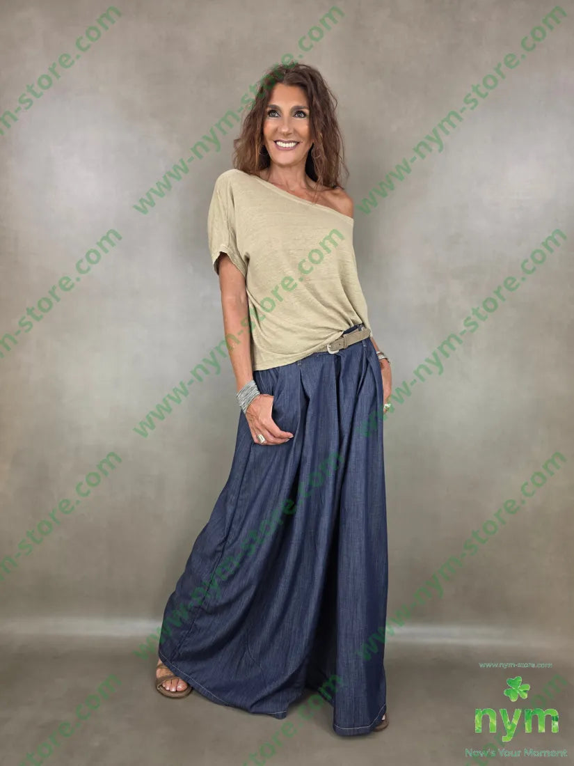 tshirt lino manica kimono 100li - TSHIRT