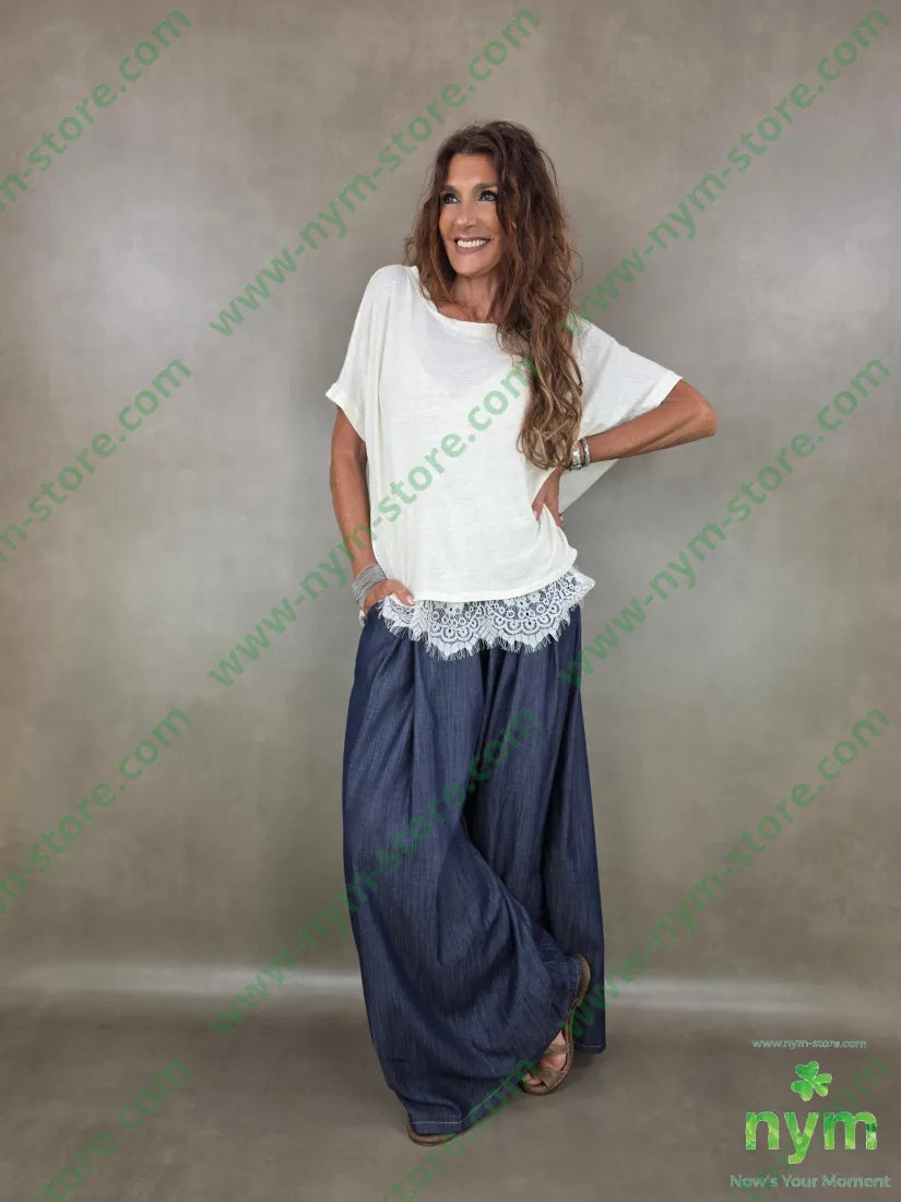 tshirt lino manica kimono 100li - TSHIRT