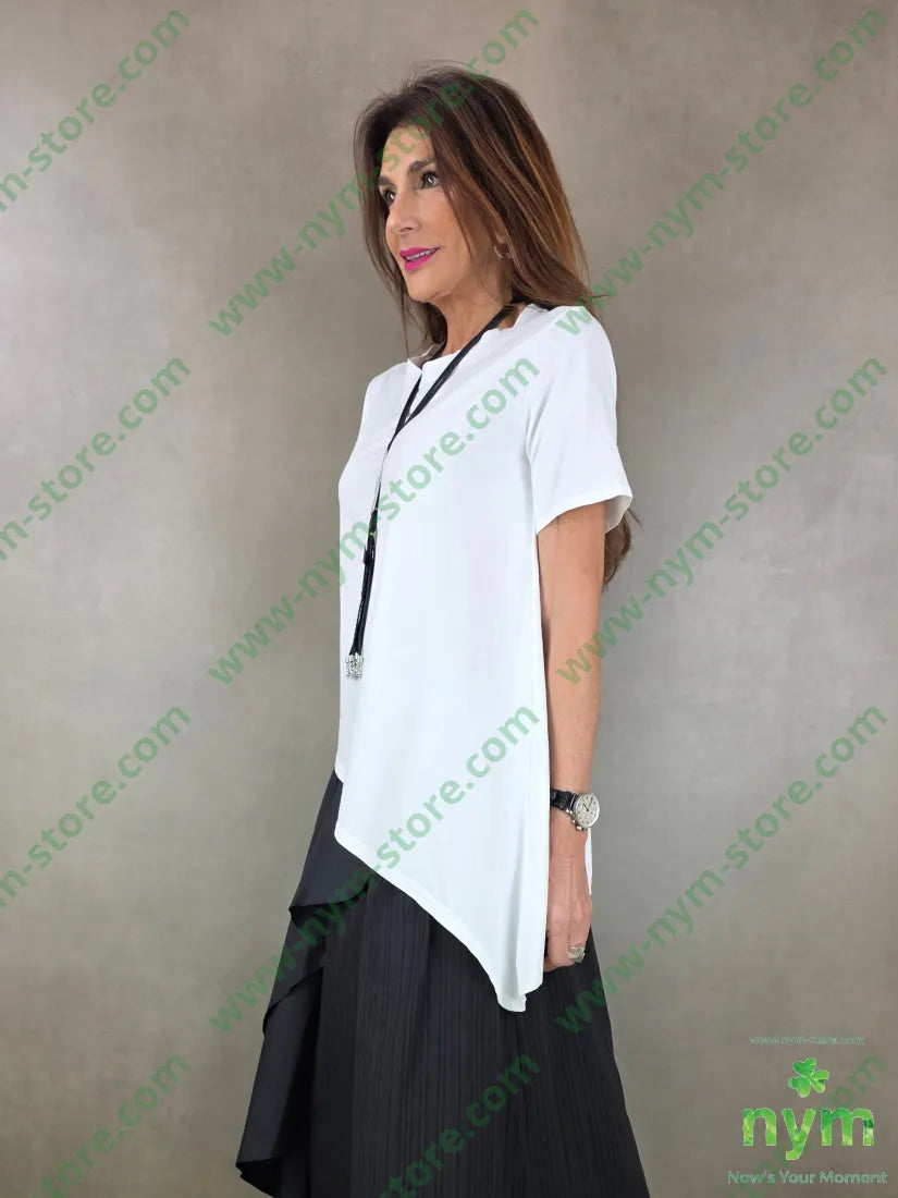 tshirt manica corta punta lato 100co U / BIANCO / PE26 TSHIRT