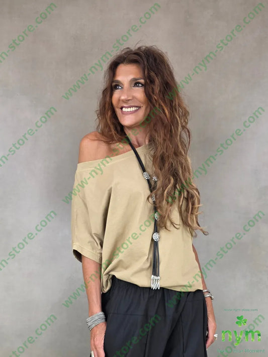 tshirt manica kimono 100co - U / CAMMELLO / PE26 - TSHIRT
