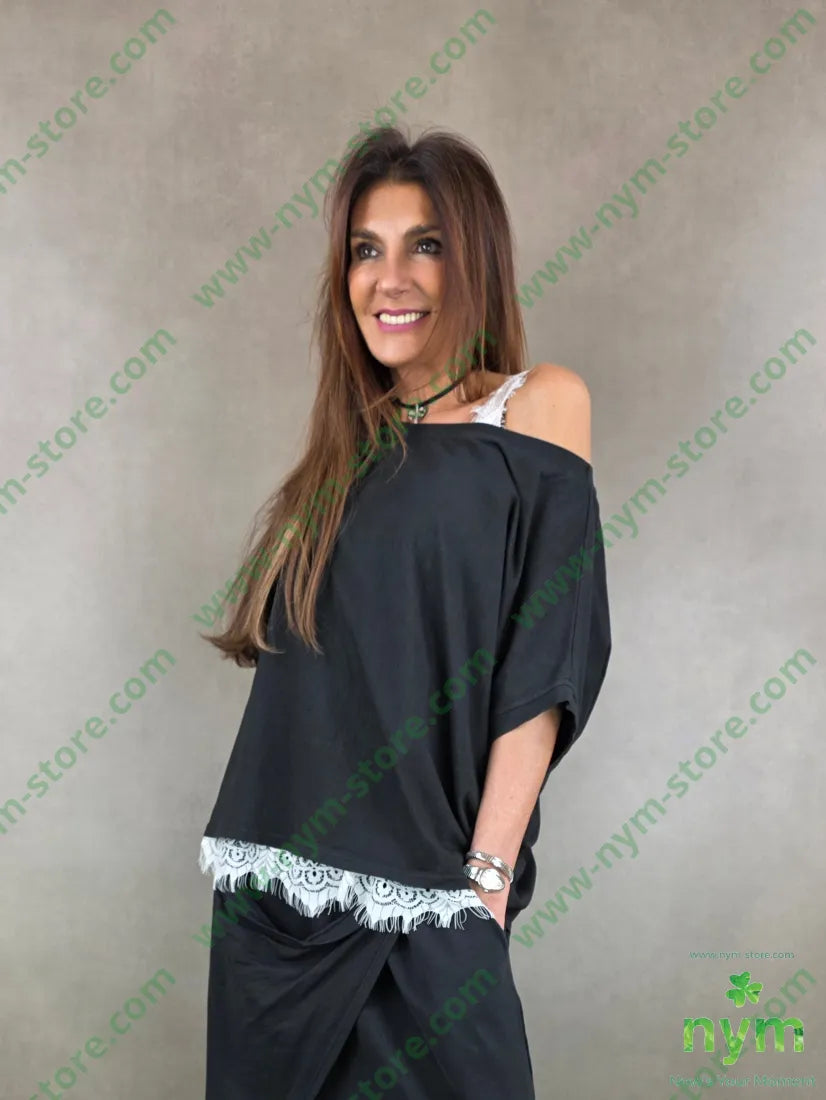 tshirt manica kimono 100co - U / NERO / PE26 - TSHIRT