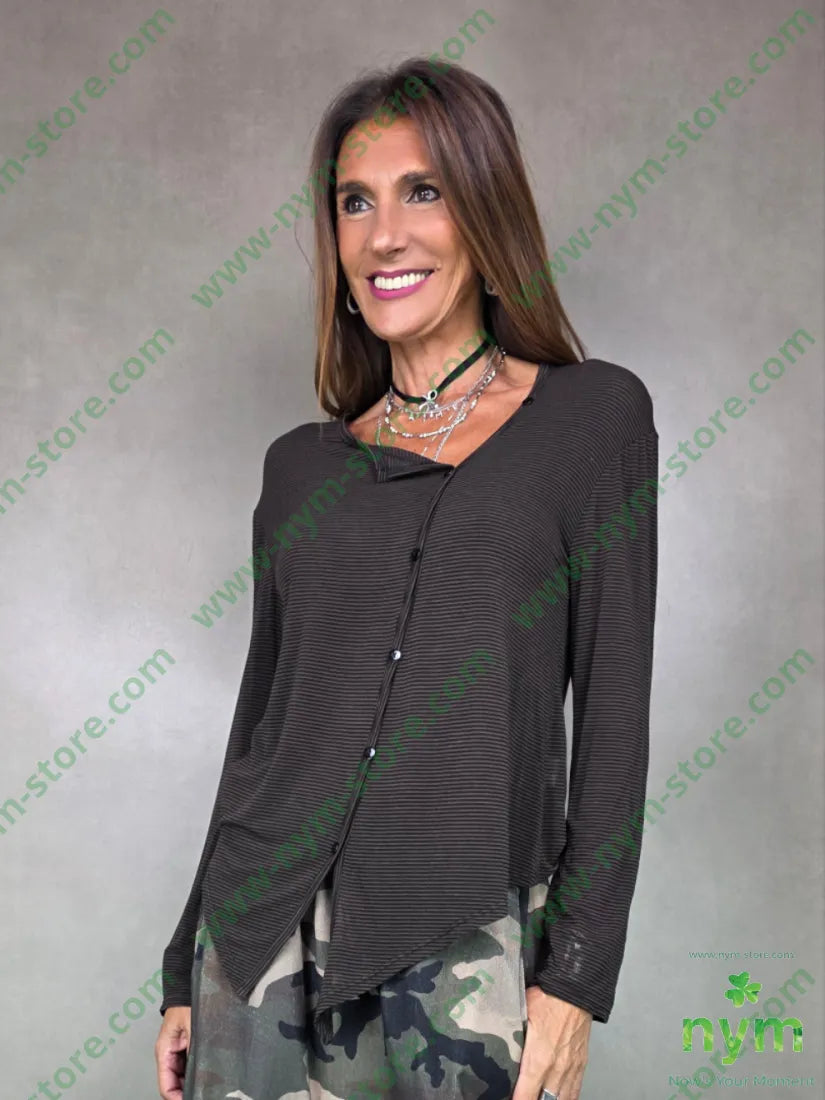 tshirt micro riga bottoncini 55vi30ny10ws5ea TSHIRT