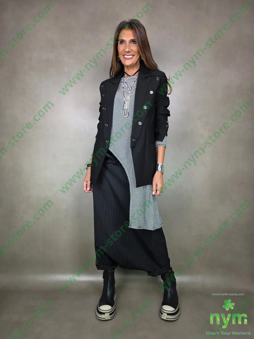 tshirt micro riga lunga asimmetrica 55vi30ny10ws5ea TSHIRT