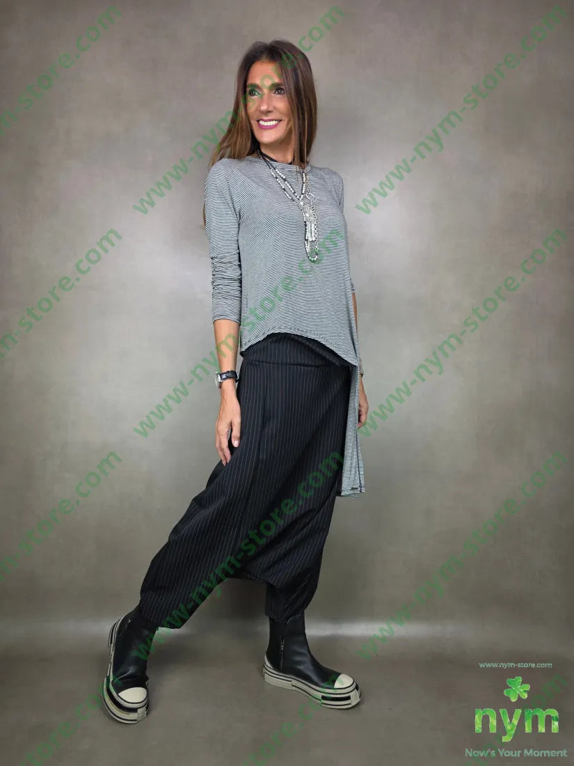 tshirt micro riga lunga asimmetrica 55vi30ny10ws5ea TSHIRT