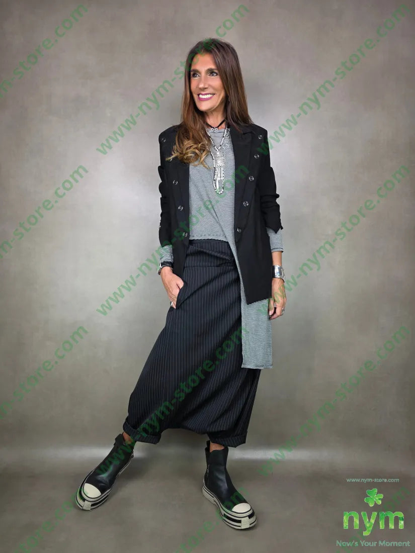 tshirt micro riga lunga asimmetrica 55vi30ny10ws5ea TSHIRT