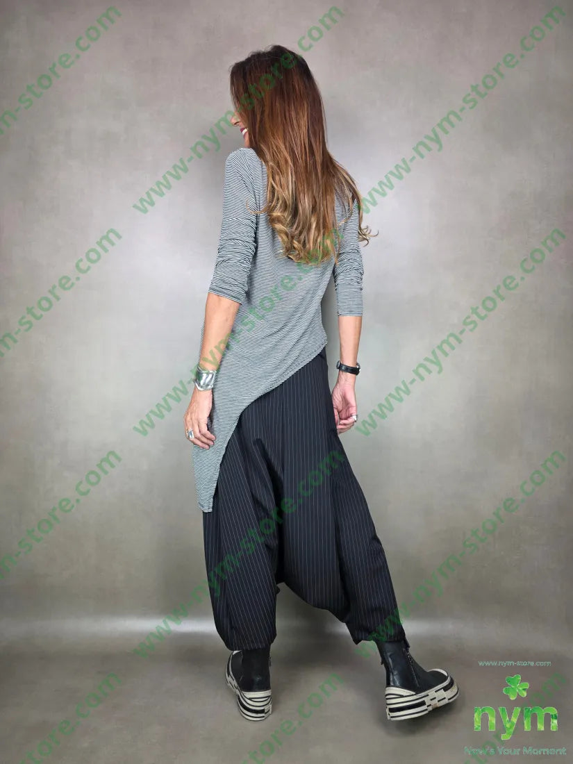 tshirt micro riga lunga asimmetrica 55vi30ny10ws5ea TSHIRT