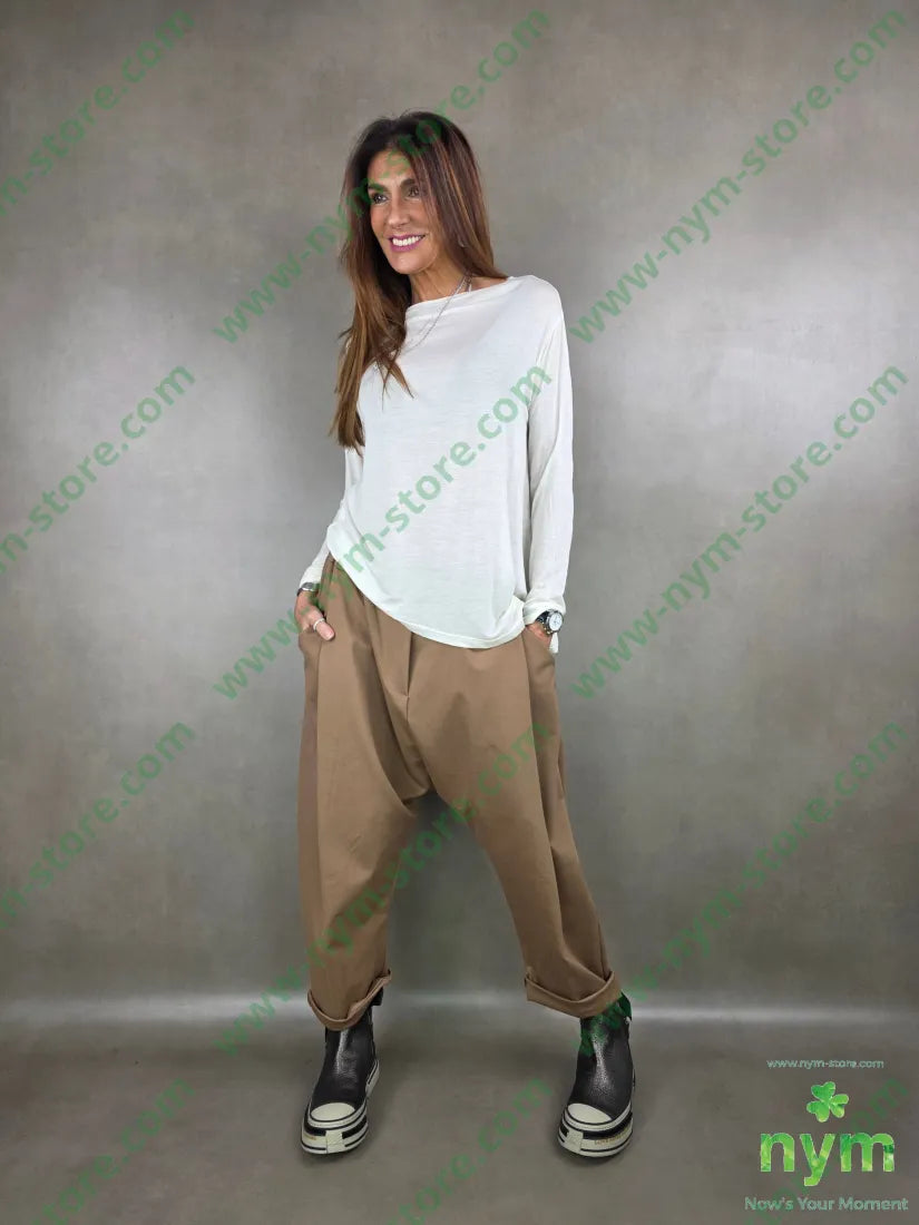 tshirt misto cachemire lunga lato 55vi30ny10ws5ea TSHIRT