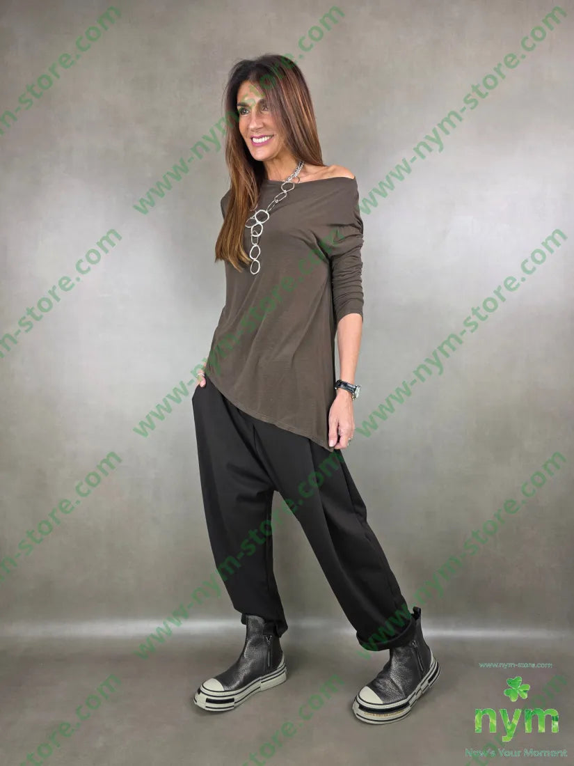 tshirt misto cachemire lunga lato 55vi30ny10ws5ea TSHIRT