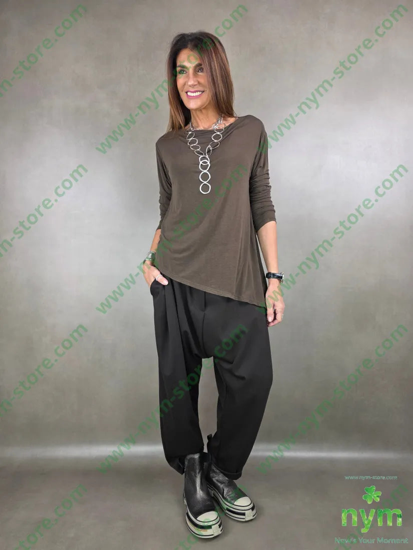 tshirt misto cachemire lunga lato 55vi30ny10ws5ea TSHIRT