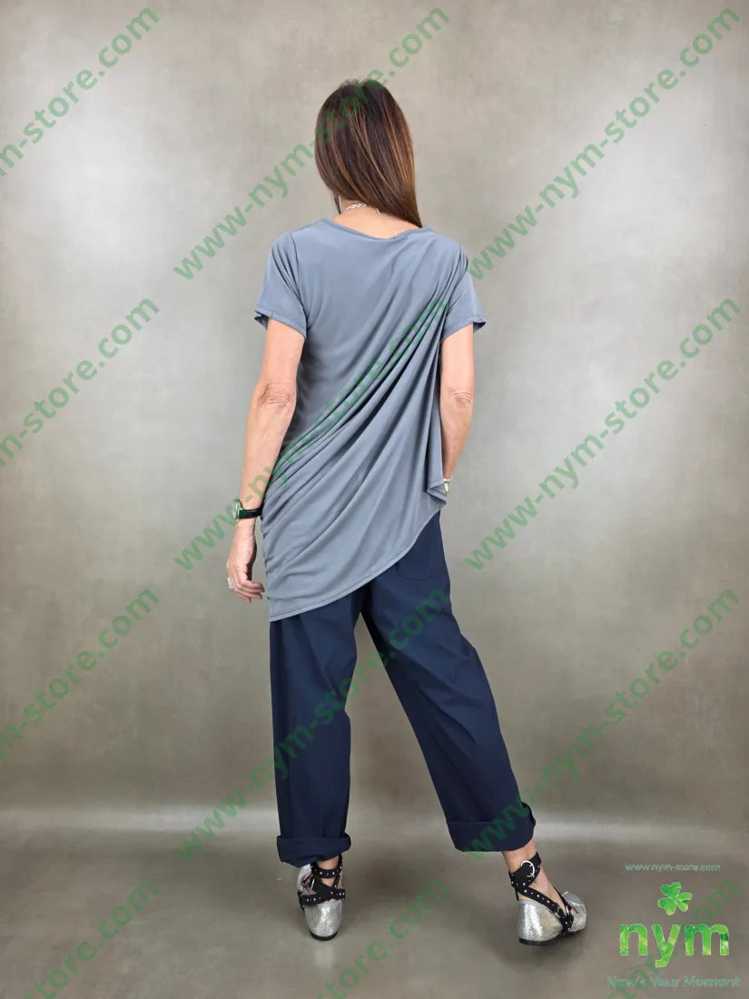 tshirt modal drappeggiata lato 62md38pl - TSHIRT