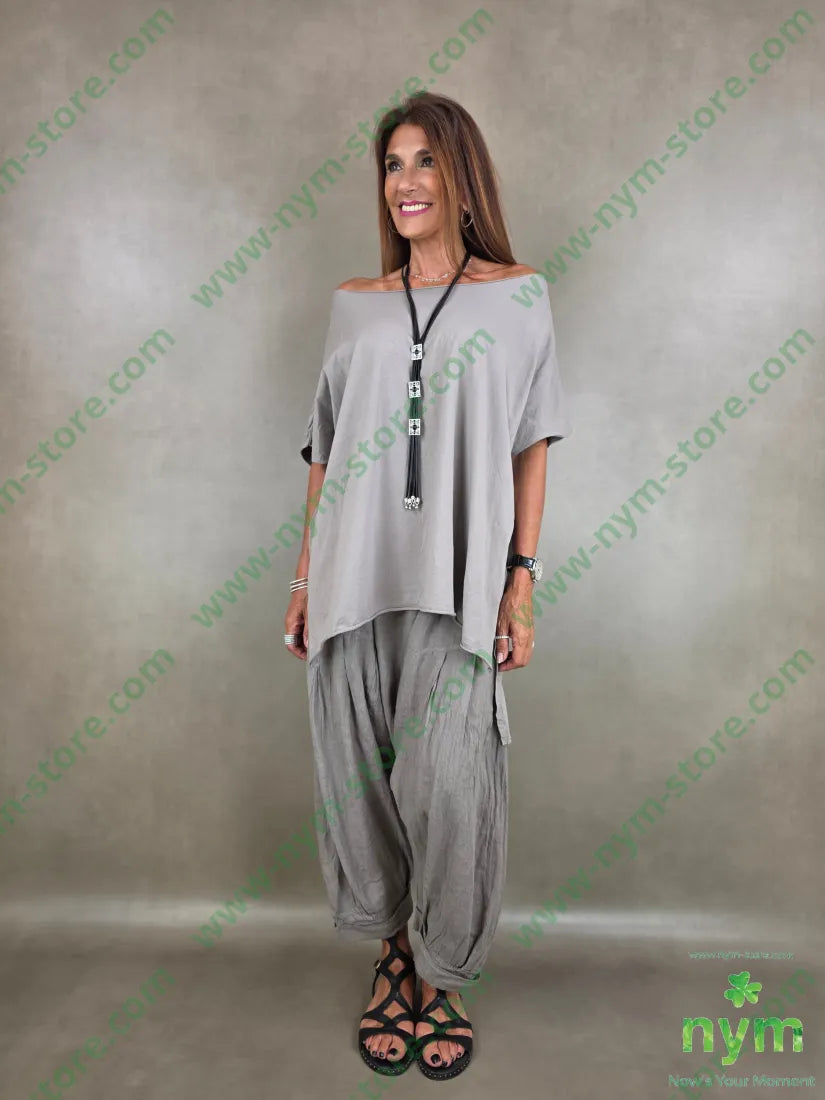 tshirt modello over taglio vivo 95co5ea - TSHIRT