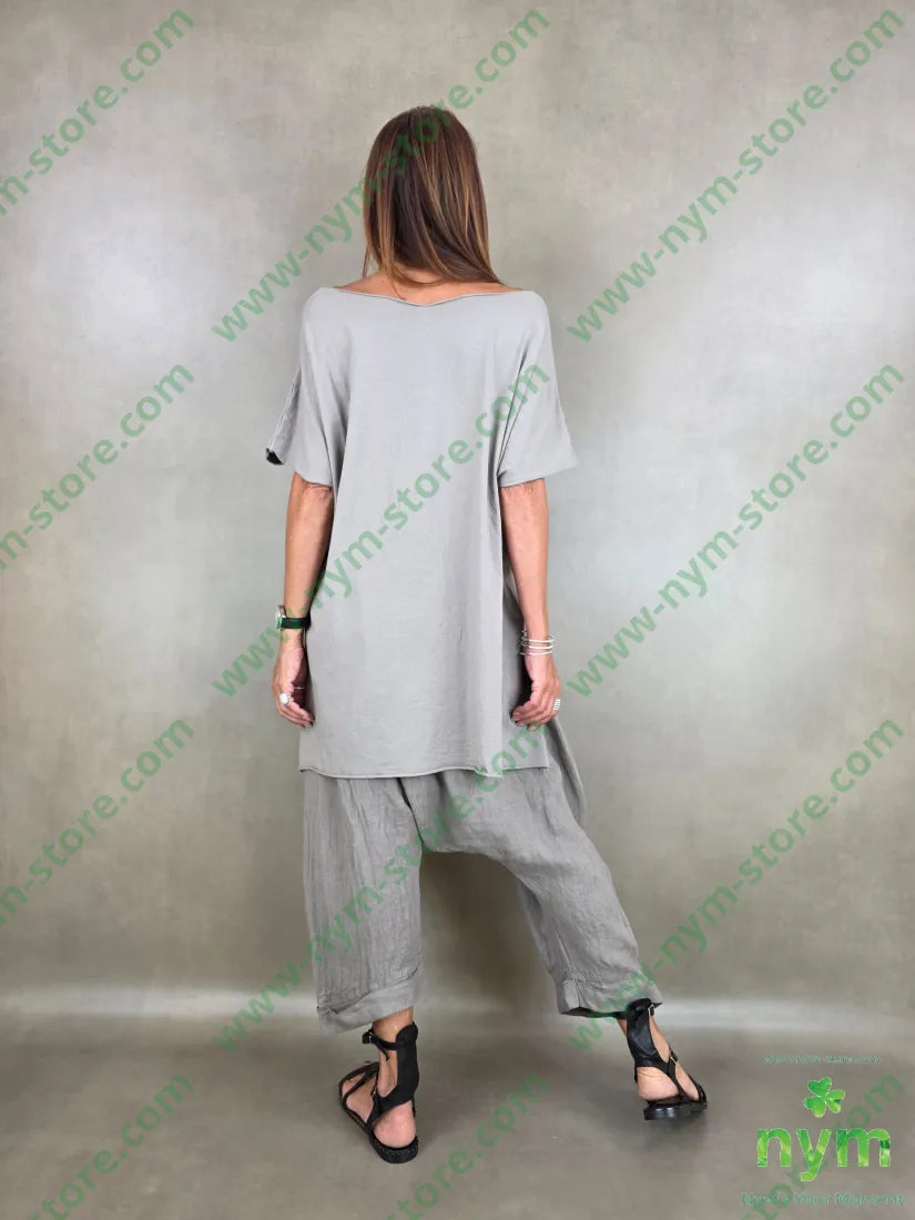 tshirt modello over taglio vivo 95co5ea - TSHIRT