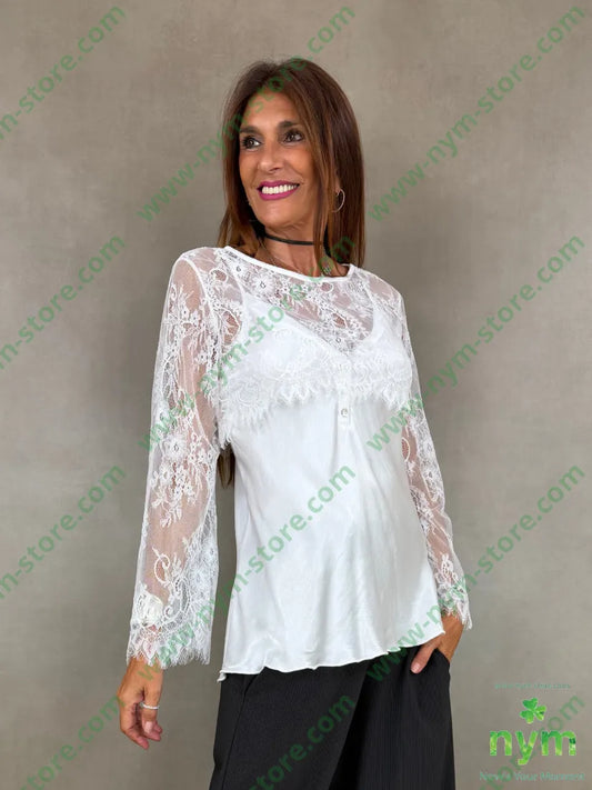 tshirt pizzo cropped 96pl4ea - U / BIANCO / AI26 - TSHIRT