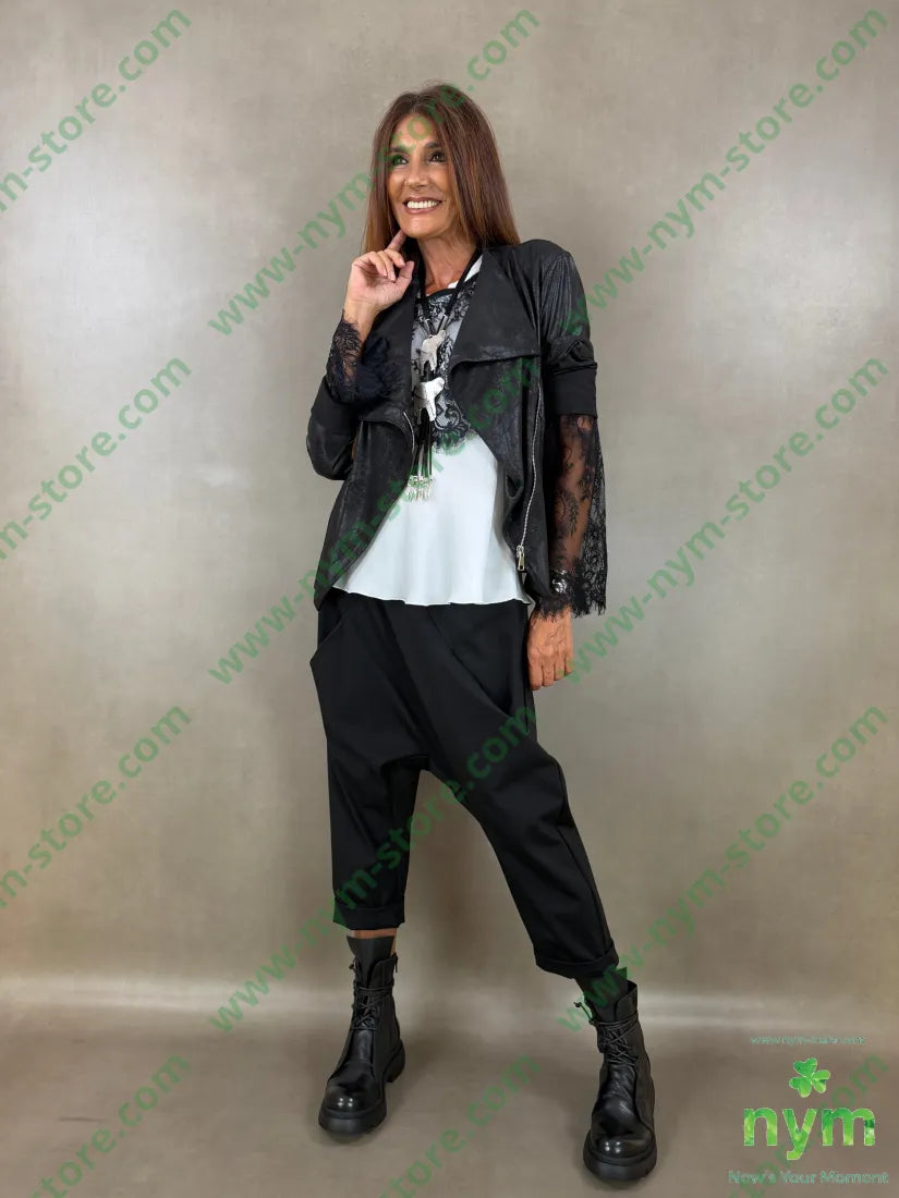 tshirt pizzo cropped 96pl4ea - U / NERO / AI26 - TSHIRT