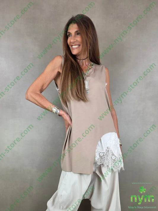 tshirt punto mi senza maniche 66vi28pa6ea - U / CAMMELLO / PE26 - TSHIRT