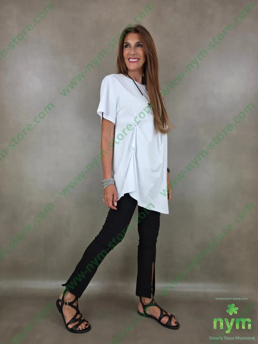 tshirt quattro pieghe davanti 100co - TSHIRT