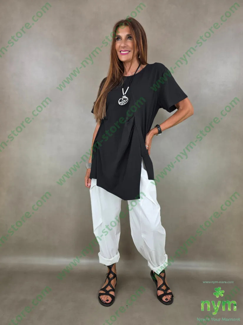 tshirt quattro pieghe davanti 100co - TSHIRT