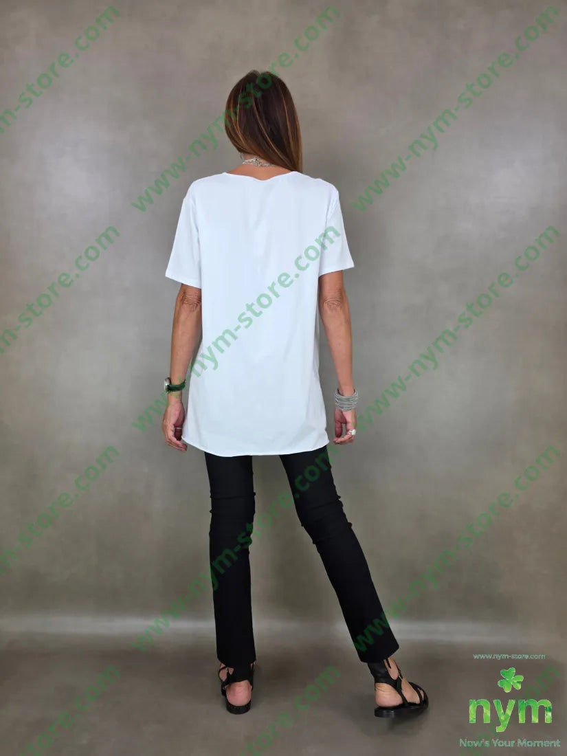 tshirt quattro pieghe davanti 100co - TSHIRT