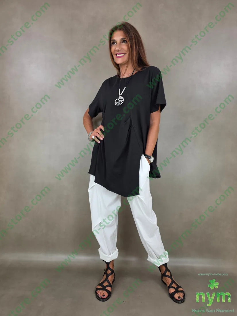 tshirt quattro pieghe davanti 100co - TSHIRT