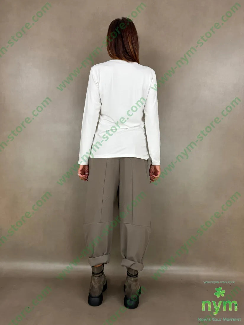 tshirt ripresa laterale in viscosa - TSHIRT