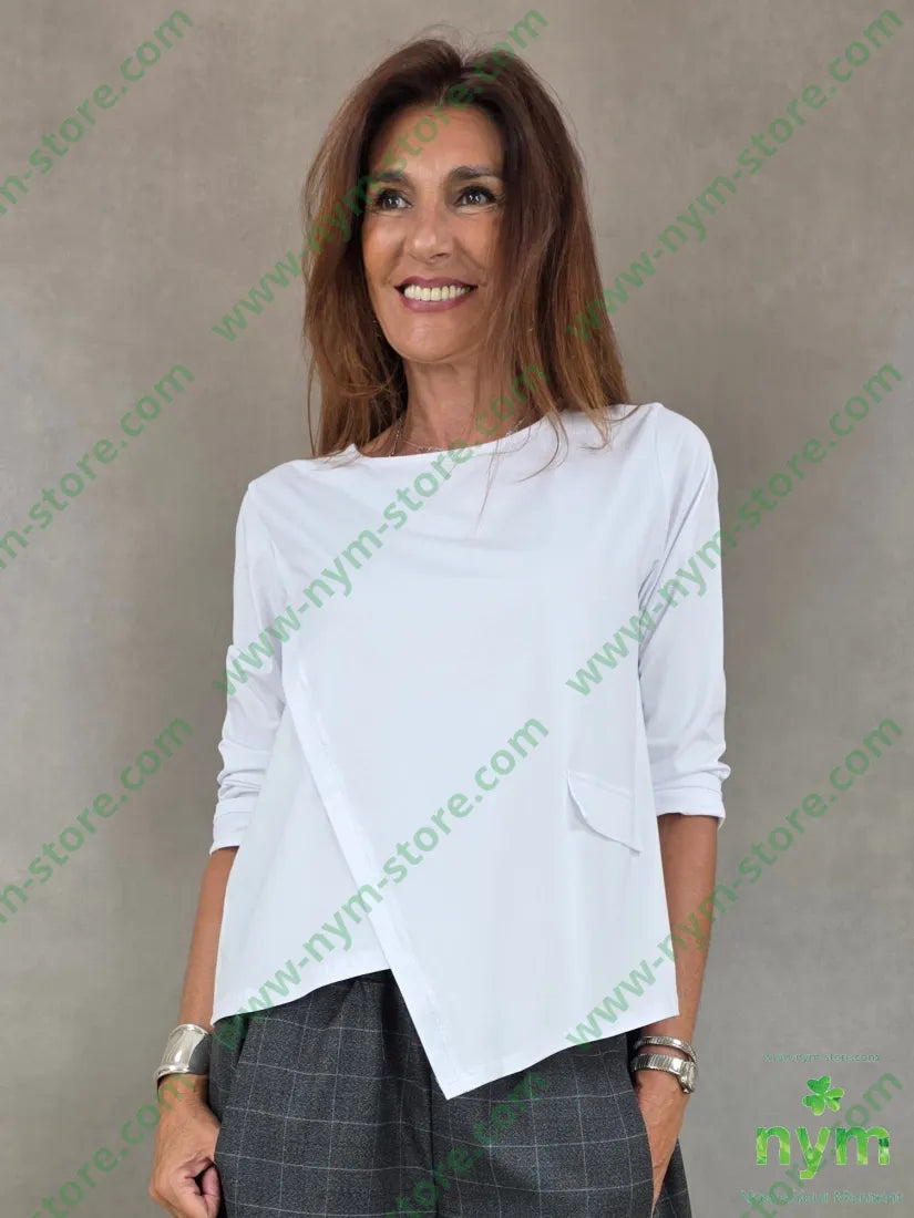 tshirt sormonto asimmetrico 95co5ea - U / BIANCO / AI26 - TSHIRT