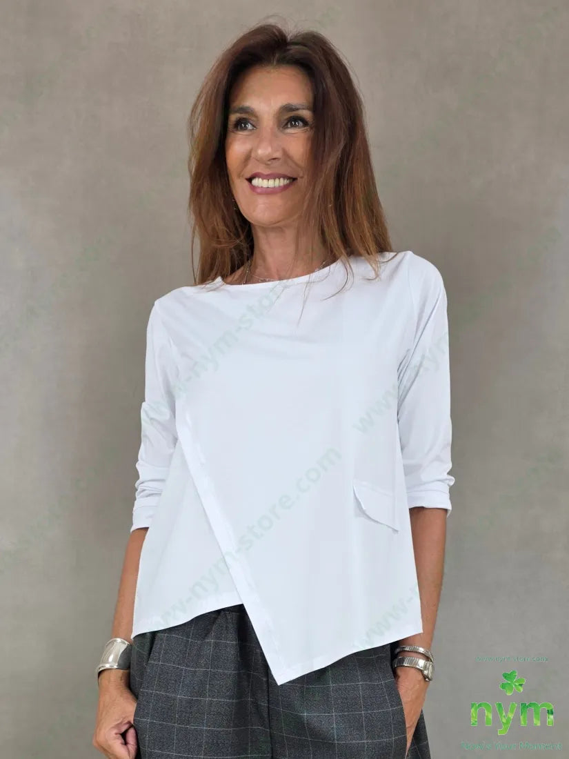 tshirt sormonto asimmetrico 95co5ea - U / BIANCO / AI26 - TSHIRT