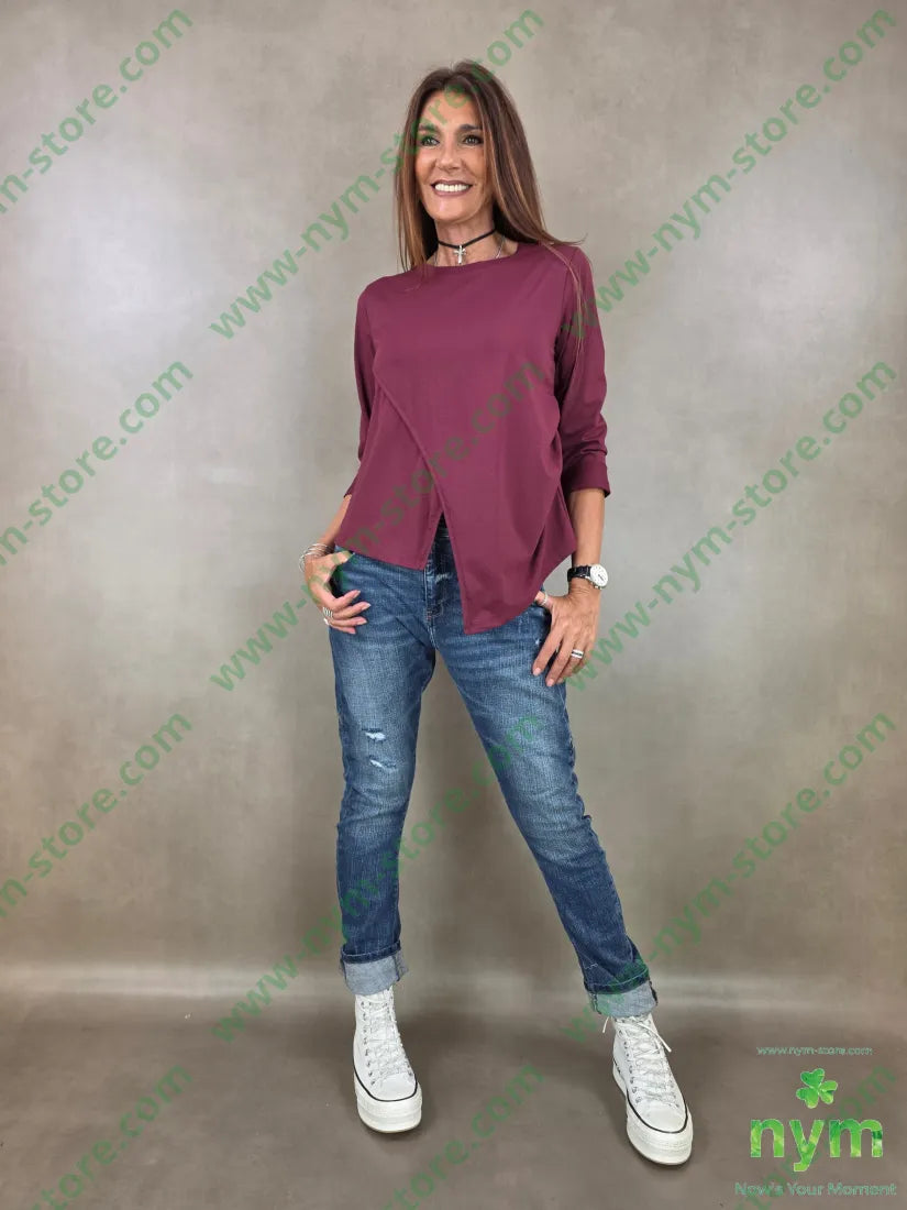 tshirt spacco bordato 95co5ea - TSHIRT