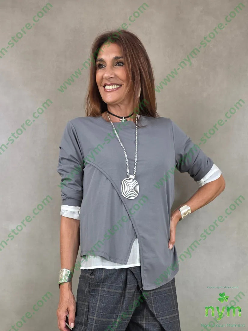 tshirt spacco bordato 95co5ea - U / ANTRACITE / AI26 - TSHIRT