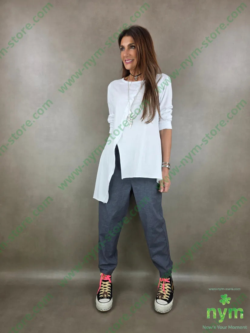 tshirt spacco e bordo trasversale 100co TSHIRT