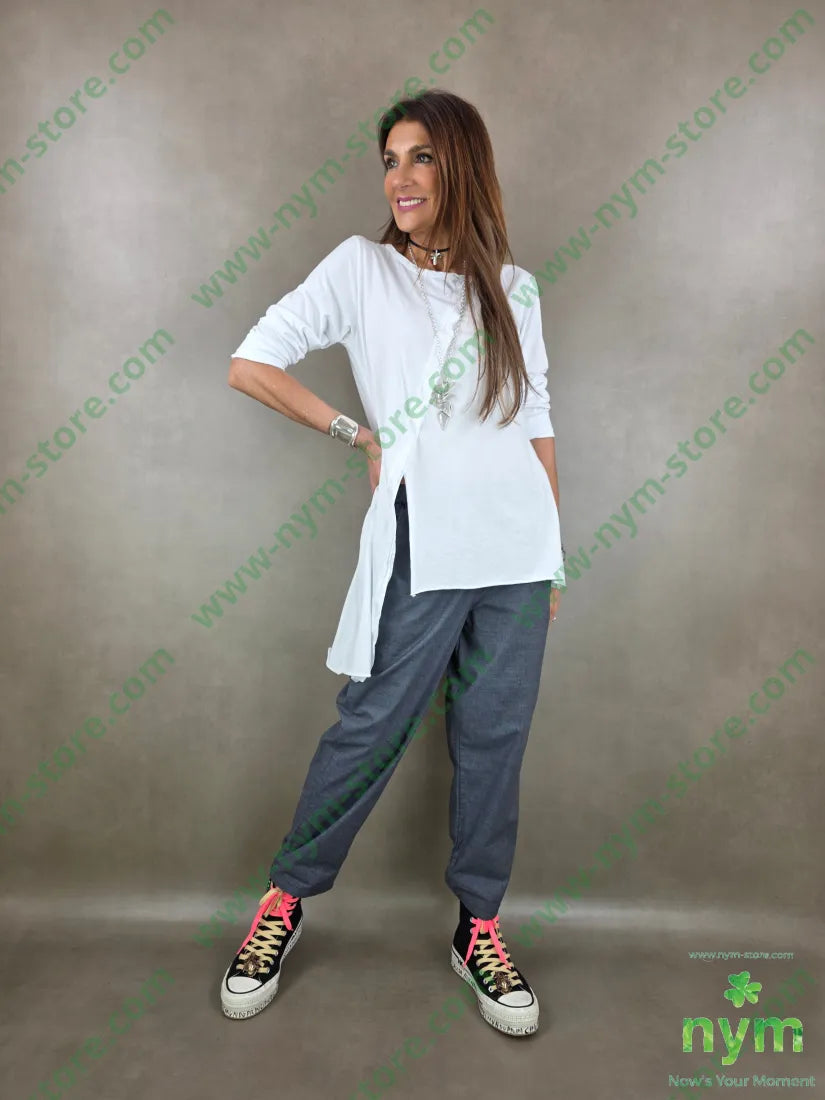 tshirt spacco e bordo trasversale 100co TSHIRT