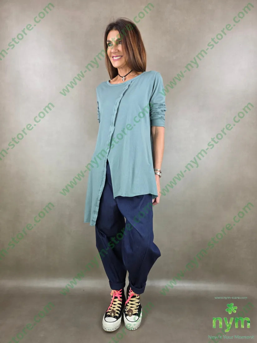 tshirt spacco e bordo trasversale 100co TSHIRT