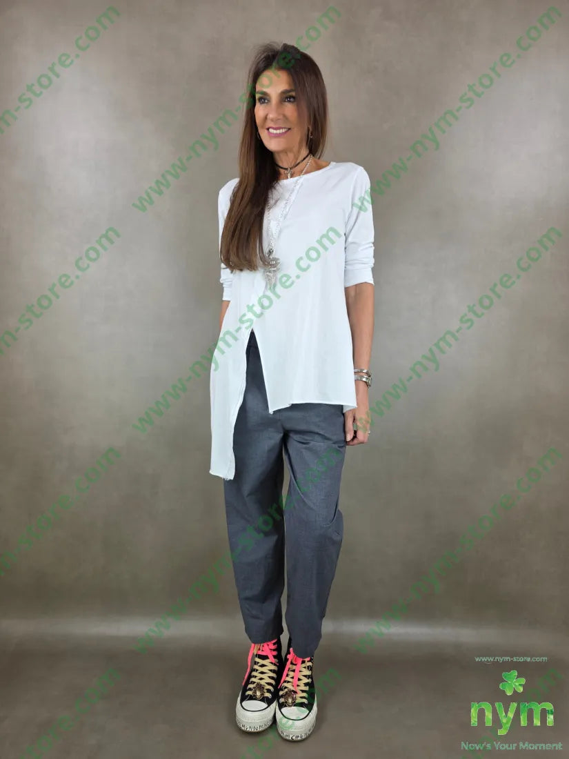 tshirt spacco e bordo trasversale 100co TSHIRT