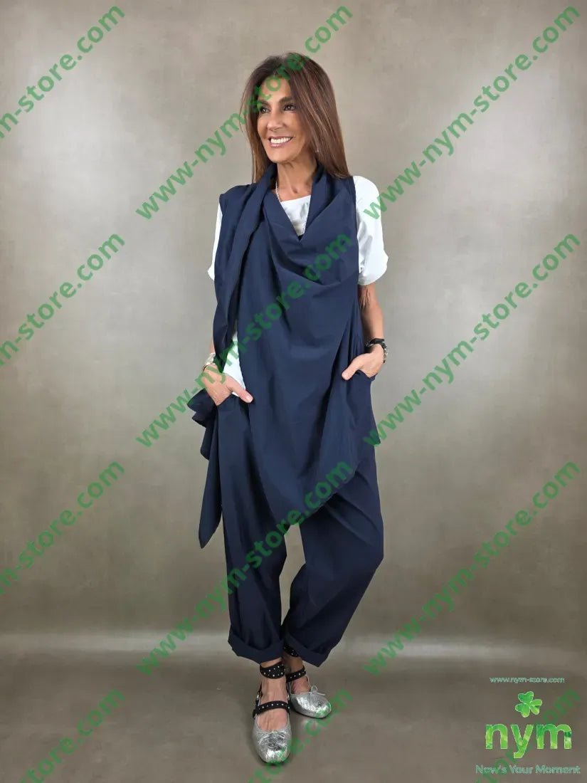 pantalone di bengalina due tasche applicate 65vi30ny5ea - U / BLU / PE26 - PANTALONE