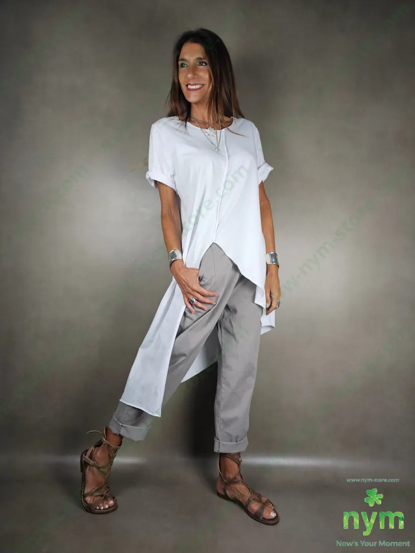 tshirt taglio centrale lunga lato 100co TSHIRT