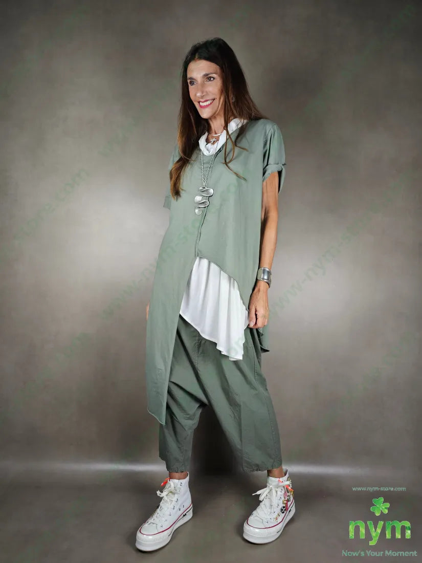 tshirt taglio centrale lunga lato 100co TSHIRT