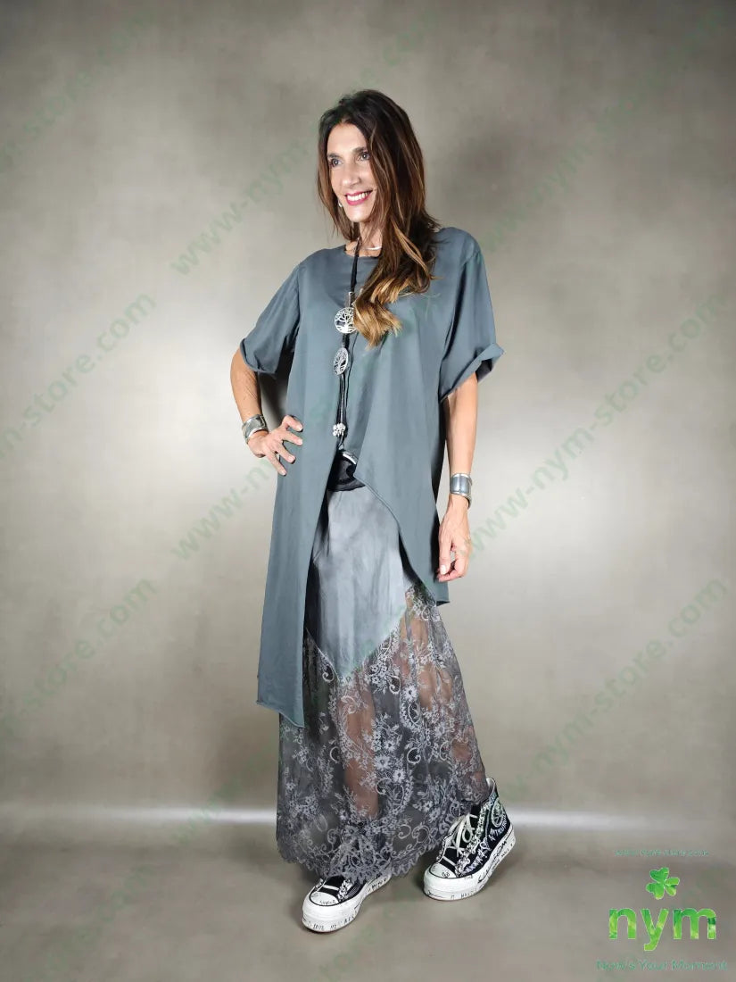 tshirt taglio centrale lunga lato 100co TSHIRT