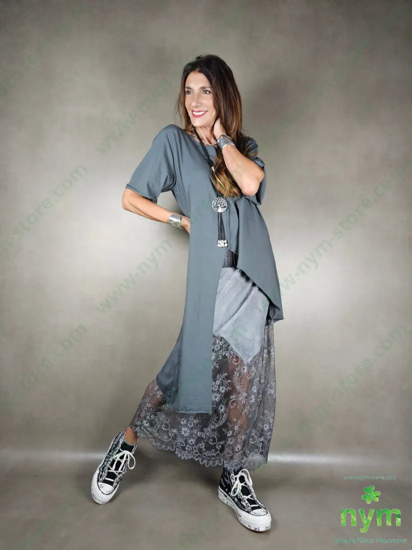 tshirt taglio centrale lunga lato 100co TSHIRT