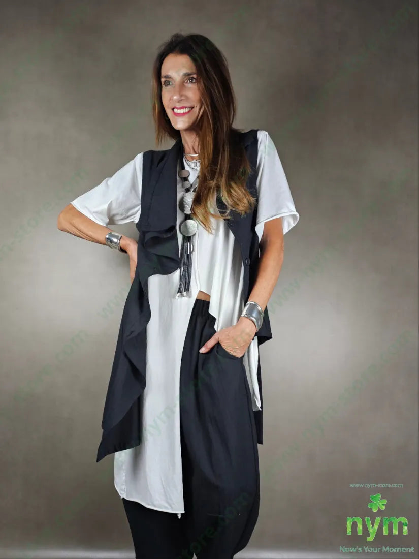 tshirt taglio centrale lunga lato 100co U / BIANCO / PE25 TSHIRT