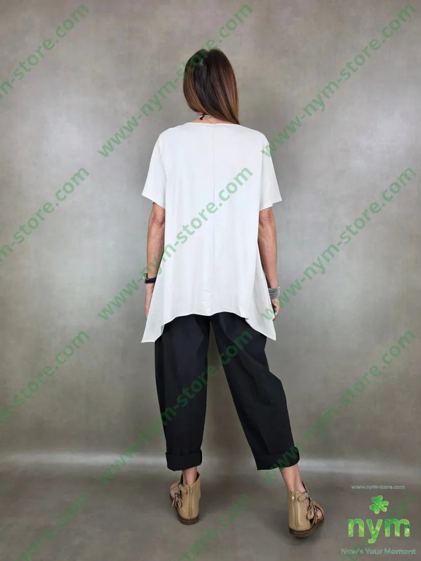 tshirt trapezio con cucitura 95co5ea - TSHIRT