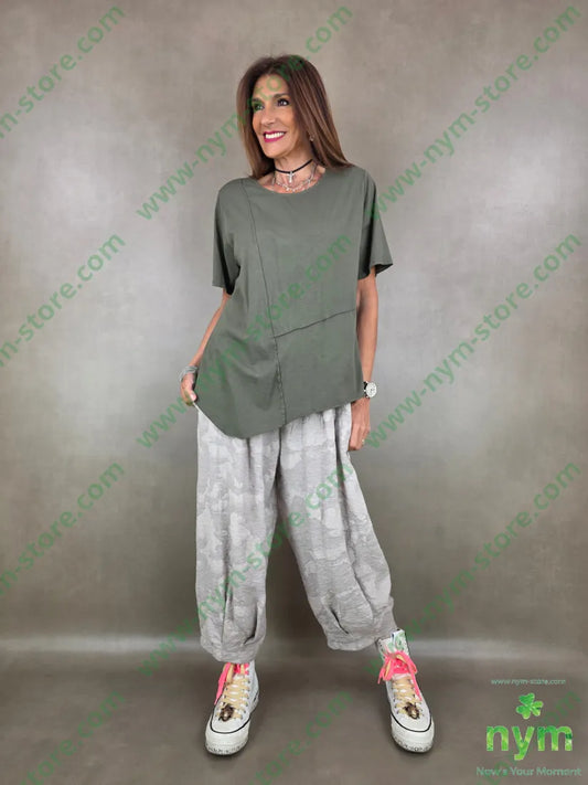tshirt trapezio diverse cuciture 100co - TSHIRT