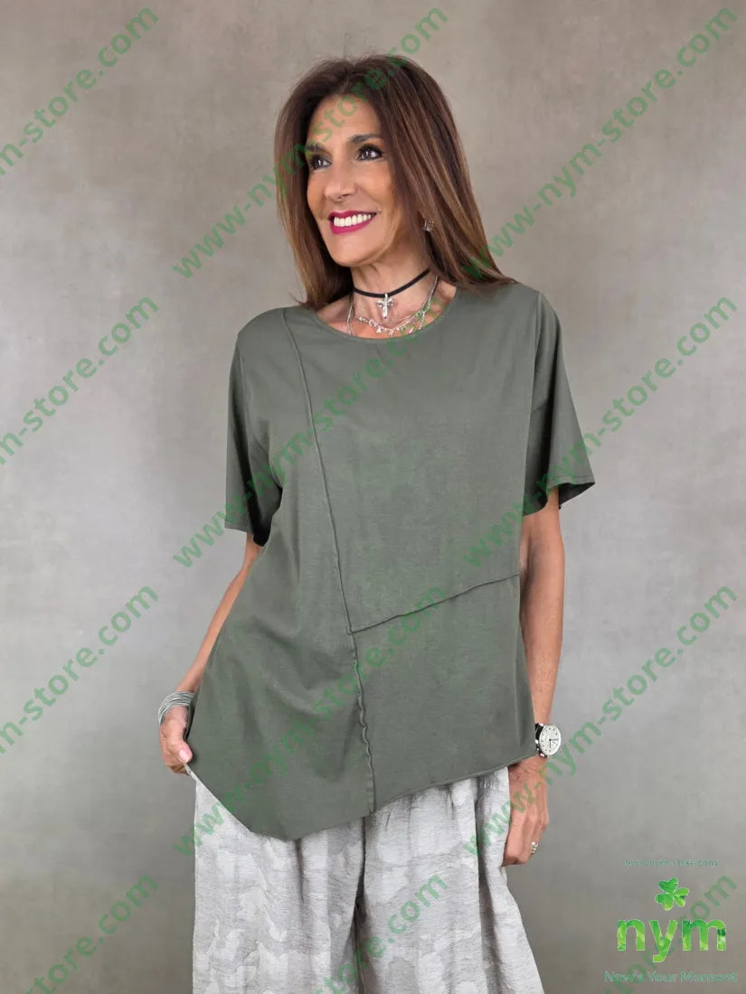 tshirt trapezio diverse cuciture 100co - TSHIRT